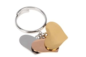 Colours & Beauty Bague Pendentif Femme Avec Pendentifs | Bagues Femme Réglables Avec Pendentif En Acier | Bague Personnalisable