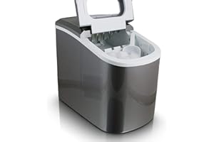 MS POINT Eiswürfelmaschine Eiswürfelbereiter Eiswürfel Ice Maker EIS Maschine Icemaker (Dunkelgrau)