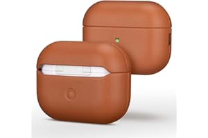 Haobobro Ręcznie wykonane skórzane etui do AirPods Pro 2 | Nie dla AirPods Pro (1. generacji) - Skórzane etui AirPods Pro 2. generacji - skóra bydlęca licowa - brązowy