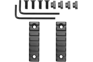 Picatinny-skenor för Mlock, 7/9-spårig metall-Mloc Picatinny-skena med T-muttrar och skruvar, insexnyckel (2 stycken, 2 stycken – 7 fack)