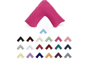 EGYPTO BEDDING EGYPTO Orthopaedic V Shaped Pillow Nursing Pregnancy Back Support Cases (Fuchsia)