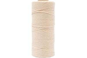 Vaessen Creative Corde Macramé - Naturel - 2 mm x 200 m - 100% coton - Beige - Fil pour Bracelets Brésiliens, Suspension pour Plantes, Crochet, Rideaux, Attrape-Rêve et Décorations