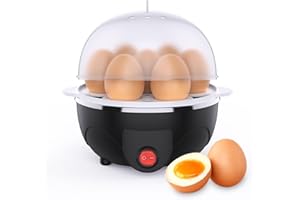 RAINBEAN Egg Cooker,7 Eggs Capacity Rapid Electric Cooker for Hard Boiler or Steamer, Auto Shut Off Feature