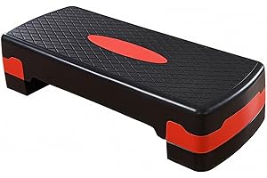 EIGFOH Step Para Fitness,Step Fitness Stepper de Entrenamiento con Altura Ajustable,Fitness Antideslizante de 68 cm para Gimnasio