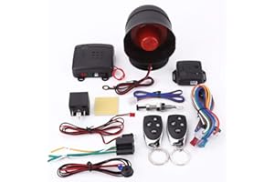 TBEST Ala ure,Multifunction Car Alarm,Ala De ure,Système De ION De Sécurité D'Ala l De ures Entrée s Clé avec 2 Télées Sirène,D'Ala Anl De ure