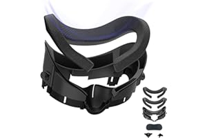 MIDINGCHAI Ausziehbare meta 3 Face Cover, meta 3 Zubehör, Compatible Meta/Avec Oculus meta 3 mit PU und Ice Silk Cotton Face Cushion, Kompatibel mit Brillenträgern