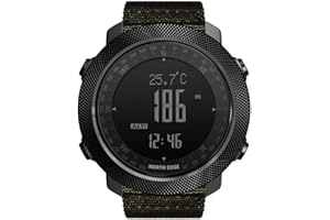 HXHH Reloj Inteligente Al Aire Libre para Montañismo y Natación con Altímetro, Barómetro, Brújula, 50M Impermeable, Funciones Militares, Verde