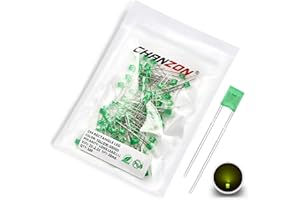 Chanzon 100 pcs 2x3x4 mm Yellow-Green LED Diode Lights (Square Rectangle Colored Lens Diffused DC 2V 20mA) Lighting Bulb Lamps Electronics Components Light Emitting Diodes