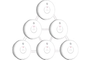 Putogesafe Rauchmelder vernetzt, Funkrauchmelder mit austauschbarer Batterie, Max. 48 vernetzbarer Brandmelder, Drahtlos Feuermelder, EN14604, 10 Jahre Lebensdauer, 6 Stück