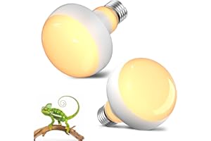 TobeBright 75W Intensive Reptilienwärmelampe, E27 dimmbare Wärmelampe, UVA Wärmelampe für Reptilien, Reptilienwärmelampe für Schildkröte, Bartagame, Eidechse, Küken und Welpen 2Pack