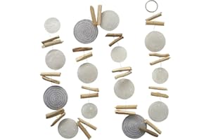 ‎ACURA-STYLES Boltze Capiz Deko Girlande hängend Nerida -1 Stück, Länge 180 cm Fensterdeko Boho Perlmutt Scheiben Muschel Kette zum Aufhängen Boltze Home Windspiel Wind Chimes Wanddeko Bad