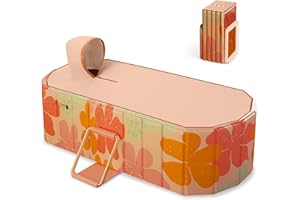 BOODPET Adult Folding Bathtub with lid, Portable Insulated Design, deep-Type Folding tub, Includes seat Cushion and Drain Hose, 1.5 metres, Gold