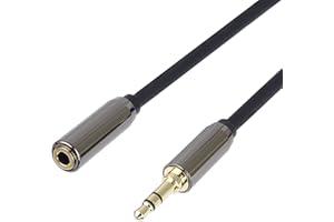 PremiumCord Cavo Di Prolunga Jack HQ da 3,5 mm, Spina Jack da 3,5 mm, Spina Stereojack Alla Presa, Cavo Prolunga Audio Per Cuffie Aux, Schermato, Connettore In Metallo, M/F, Lunghezza 3 m