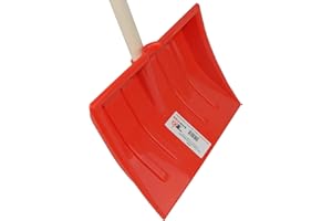 Shw-Fire Pala quitanieves, plástico, mango redondo, madera, 110 cm de largo