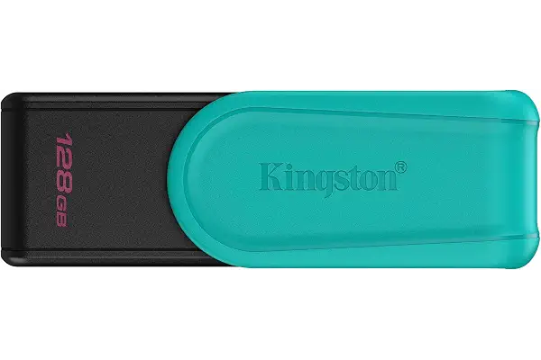 Kingston DataTraveler Exodia S Unidad Flash USB - 128GB - USB 3.2 Gen 1 - USB Type A - Negro/Turquesa - DTXS/128GB