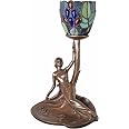 Art Deco Tischlampe „Villa Gatsby“ – Frauenakt-Design, 47 Cm, 2x Milchglasschirme – Ohne Leuchtmittel