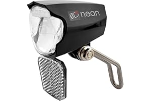 nean Faro Delantero de Dinamo para Bicicleta con luz automática, luz de estacionamiento, Reflector y homologación StVZO, 30 Lux