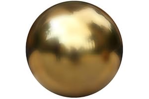 Bagalqio Boule creuse en acier inoxydable plaqué or titane - Boules de jardin - Boules d'étang - Boule de miroir sans couture - Pour la maison, la famille, le jardin, la décoration
