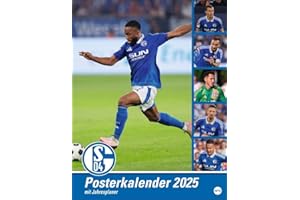 Schalke 04 Posterkalender 2025: Spektakuläre Spielerfotos der Stars des FC Schalke 04 in einem großen Fußballkalender. Ein Blickfang für alle Fans! Format 34 x 44 cm (Bundesliga Kalender Heye)