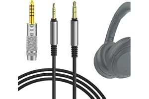 Geekria Audio Cable with 4.4mm Adapter Compatible with Sony WH-ULT900N WH-1000XM5 WH-1000XM4 WH-XB920N WH-XB910N Headphones Cable, 2.5mm Balanced to 3.5mm Replacement Stereo Cord (4 ft/1.2 m)
