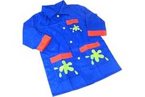 ANTHONY PETERS Childrens Waterproof Blue Nylon Painting Outdoor Play Coat Crafts Messy Play Apron 3 -5 yrs (Ages 5 Years +)