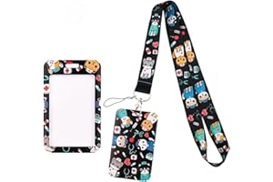 AFCJLTO Porta badge identificativo con cordino staccabile per, Porta Badge Infermiere,Cordino Porta Badge da Collo Infermiera,Perfetto per Veterinario, Infermieri, Uffici, Scuole