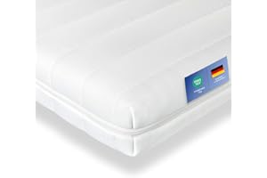 ‎TRÄUMEGUT24 Träumegut24-10cm Ergonomische Kaltschaum Matratzenauflage Matratzentopper Matratzenschoner Topper - Härtegrad H2 / H3 (H3, 140x200)