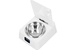 CYRANK Automatic Cat Food Dispenser, 350 ml, Induction Lid Opening, Pet Feeder, Smart Feed, Automatic Feeder Cat Feeder with Digital Display for Cats and Dogs