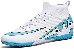 WEJIESS Uomo Scarpe da Calcio High Top Spikes Gioventù Formazione all'aperto Scarpe da Calcio Professionale Atletico Sport Scarpe Turf Trainers