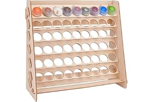 PH PandaHall träfärg organisatör, 54 hål färgställ stativ hantverk målning förvaring pigment bläckflaska färghållare för mini