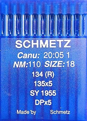 Schmetz 10 Aiguilles rondes pour machine à coudre Système 134 (R) Industrie St. 110.