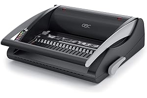 GBC CombBind C200 Binding Machine, 20 Sheet Punch Capacity, 330 Sheet Binding Capacity, A4, Black, 4401845
