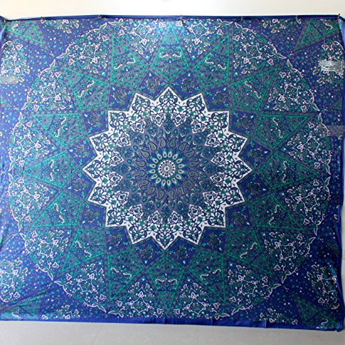 Psychedelic Tapestry hippie tapestry mandala tapestry wall hanging wall decor (240×220 cms) by Craftozone - 2