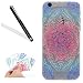 Produktbild Case für iPhone SE 5S,Cover für iPhone 5 Silikon Hülle Kratzfeste Scratch-Resistant,Leeook Hülle TPU Case Schutzhülle Silikon Crystal Kirstall Clear Case Durchsichtig Schön Blau Rot Blume Malerei Muster Transparent Weichem Silikon Schutzhülle Handy Gürtel Tasche Schutzhülle Hülle Case Cover Abdeckung Etui TPU Bumper Schale für Apple iPhone 5/5S/SE + 1 x Schwarz Eingabestift-Blue Red Flower