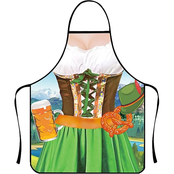 Lot De 2 Tabliers De Cuisine Oktoberfest Bronze 80x60cm - Amusants Pour Barbecue, Jardinage & Fêtes