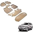 Kozdiko Car 3D Mats Foot mat Beige Color for Toyota Old fortuner