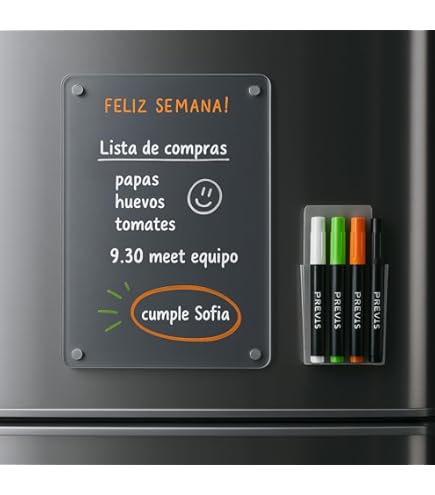Calendario 2025 Calendario Magnético Nevera MATE HOME - Planificador Semanal /Mensual, Con Rotuladores Calendario Semanal Magnetico