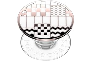 PopSockets: PopGrip - Rozkładany uchwyt i podstawka do telefonów oraz tabletów z wymiennymi krążkami PopTops - Enamel Gilded Patchwork