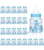 30 Scatoline Portaconfetti A Forma Di Biberon - Decorazioni Per Feste Baby Shower, Battesimo - Colore Blu