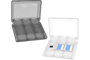 CAMKIX 2X aufbewahrungsbox kompatibel mit Nintendo 3DS Spiele - Passend für bis zu 44 Spiele, 4 SD Karten, 4 Micro SD/TF Karten und 4 Stylus Stifte - Schützendes Aufbewahrungssystem