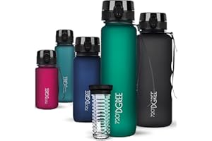 720°DGREE Gourde d'Eau 1l “uberBottle“ +Fruit-Infuseur softTouch - Sans BPA, Anti-fuite - Bouteille, water bottle idéale pour Enfants, Sport, Randonnée, Gym, Camping, Université, Voyage, Travail, Yoga