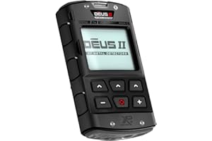 XP Metal Detectors DEUS II Telecomando senza fili, antiurto e impermeabile IP68 fino a 20 m – per le impostazioni interne – Modulo di controllo con display LCD retroilluminato (D2-RC)