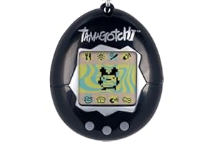 TAMAGOTCHI 42804 Original - Animal de Compagnie virtuel avec chaîne pour Jouer en déplacement - Noir