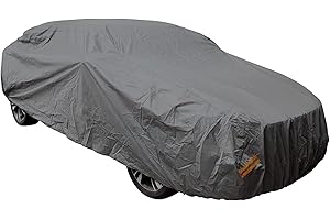 Rebeca Shop Telo Copriauto Impermeabile Compatibile Con Auto Fino A 570 Cm Di Lunghezza, In Varie Misure In tessuto Peva 85g, Colore Grigio Resistente Alle Intemperie