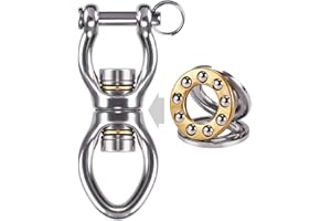 Dolibest Swing Giratorio con 2 rodamientos silenciosos, Acero Inoxidable 1500 LB 360 ° Capacidad de rotación de 349 kg, Dispositivo de rotación más Seguro Accesorio Colgante para Danza aérea