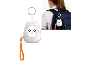 APOLLOPTIMUM Cat-Shaped Personal Alarm for Women - Personal Alarms for Women, 130DB Loud Safety Alarm Keychain with LED Flashlight, Cute Self-Defense Security Alrm for Wmen, Girls, Kids, Elderly