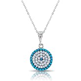 Turquoise Turquoise Stone Handmade Women's Evil Eye Necklace | 925 Carat Real Silver, Eye Beads, Girl, Friend, Gift, Rhodium Plated