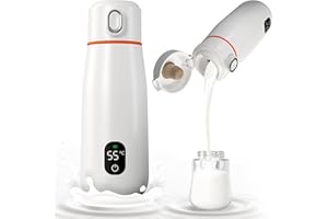 LPDISPLAY FlaschenwäRmer Baby Unterwegs, 350ml Tragbarer FlaschenwäRmer Baby,（37°-55°）99°F-131°F Einstellbar, FüR Muttermilch Und Wasser, Mit ReinigungsbüRste