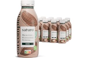 ‎SATURO Meal replacement Saturo - Protein shake with all 27 vitamins and minerals, also called diet shake to remove, chocolate, 12 x 500 ml