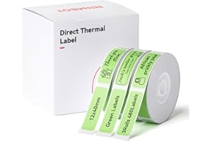NIIMBOT Label Maker for D11/D110/D101, 3 Rolls Waterproof Labels Thermal Tape for Home Office Labeling Replacement